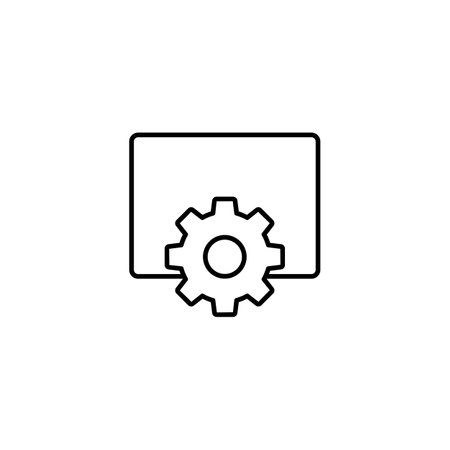 Optimization line icon vector illustration.のイラスト素材