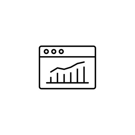 Analytic line icon vector illustration.のイラスト素材