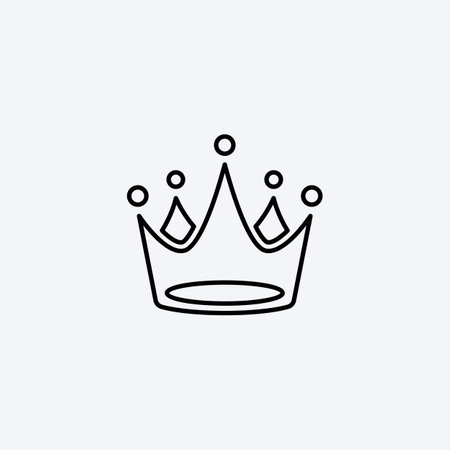 Crown line icon vector illustrationのイラスト素材