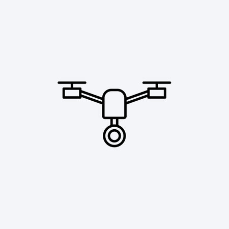 Drone line icon vector illustrationのイラスト素材