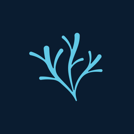 Neuron nerve or seaweed icon logo designのイラスト素材