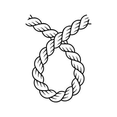 Cord, thread, cable, twine icon vector illustration. Design elements on maritime, sailor, yacht, nautical,adventure, climbing.のイラスト素材