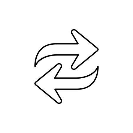 Refresh line icon vector illustrationのイラスト素材