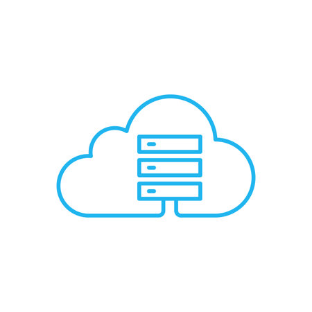Cloud server icon vector design. Editable stroke.のイラスト素材
