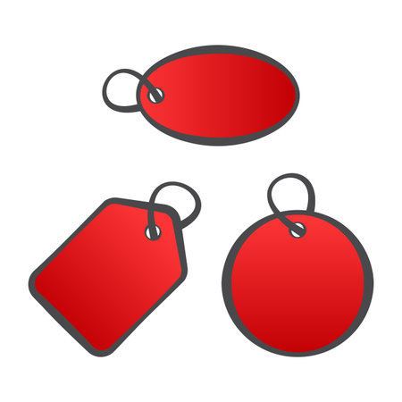 Set of blank tag vector designのイラスト素材