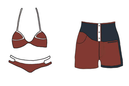 Bikini and Shortsのイラスト素材