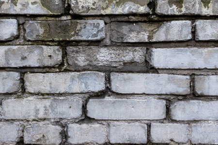 Old gray brick wall texture. Background and texture for graphic design.の写真素材