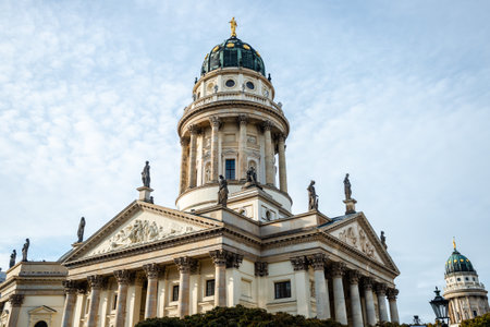 Amazing architecture of Franzoesischer Dom in Berlinの写真素材