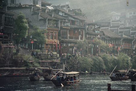 Chinese old town named "fenghuang"のeditorial素材