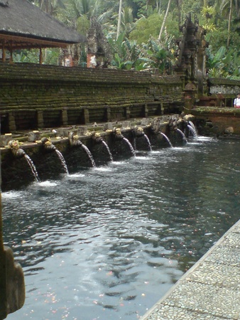 Pura Tirta Empul temple in Bali Indonesiaの素材