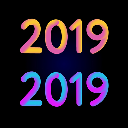 2019 New Year 3D card banner