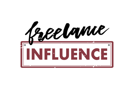 slogan freelance influence phrase graphic vectorのイラスト素材