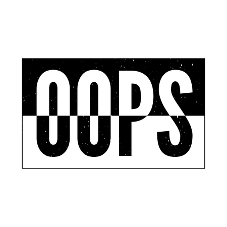slogan OOPS phrase graphic vector Print Fashion letteringの写真素材