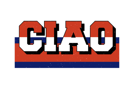 slogan CIAO phrase graphic vector Print Fashion letteringのイラスト素材