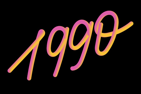 Slogan 1990 phrase graphic vector Print Fashion letteringの写真素材
