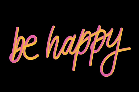 slogan Be happy phrase graphic vector Print Fashion letteringのイラスト素材