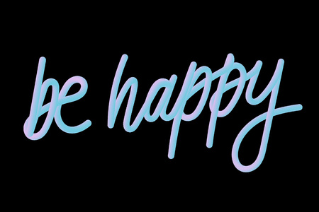 slogan Be happy phrase graphic vector Print Fashion letteringのイラスト素材