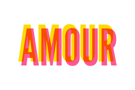 slogan Amour phrase graphic vector Print Fashion letteringのイラスト素材