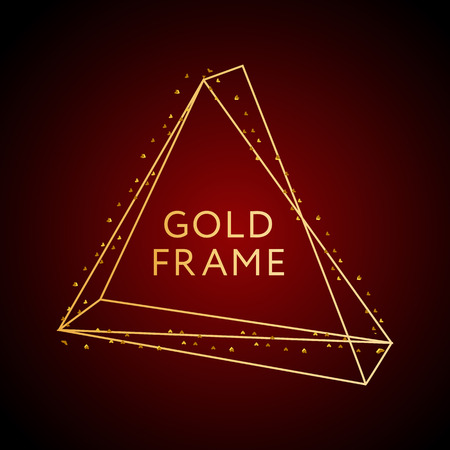 photo frame in the form of a heart Gold Topのイラスト素材