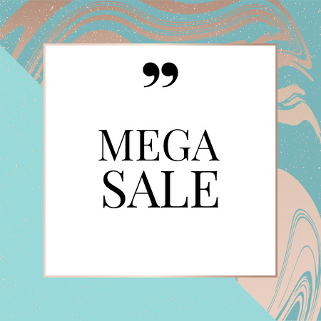 templates Frame square fluide art Gold Fashion Textのイラスト素材