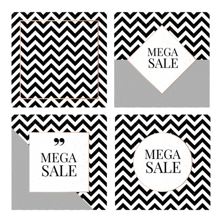 Editable  vector template pack. Social media frames with golden texture and sequins. Layout for business stories: fashion, interior design, photographerのイラスト素材