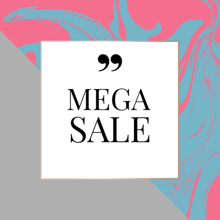 templates Frame square fluide art Gold Fashion Textのイラスト素材