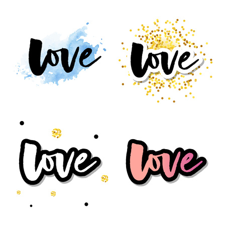 Love logo vector lettering sloganのイラスト素材