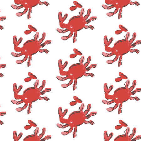 Seashells pattern, vector, illustration. Marine background.のイラスト素材