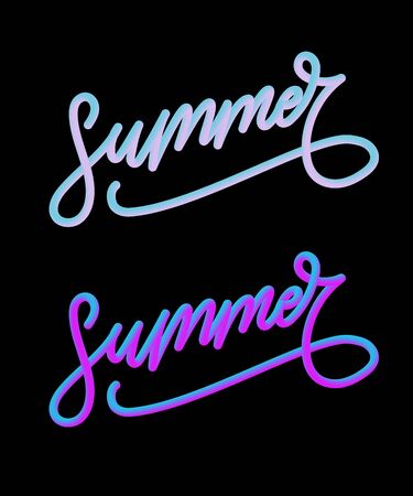 summer holiday slogan flower illustrationのイラスト素材