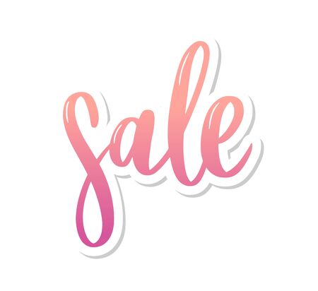 Black letters: SALE, Hand sketched Sale lettering typography. Hand drawn Sale lettering sign. Badge, icon, banner, tag, illustrationのイラスト素材