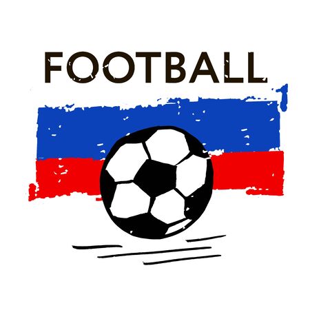 Football Flag Vector ball illustration Brush Sport Designのイラスト素材