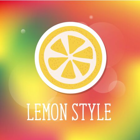 Lemon style vector illustration minimalism yellow kitchen citrusのイラスト素材