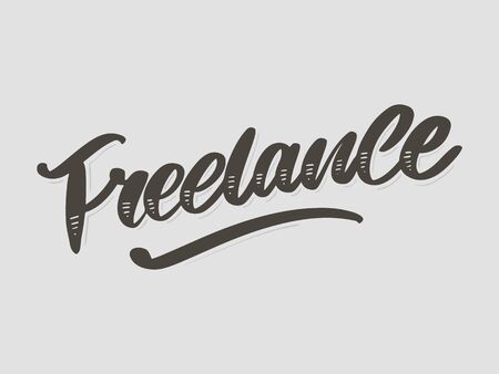 Freelance Modern business template for lifestyle design. lettering brush calligraphy illustrationのイラスト素材