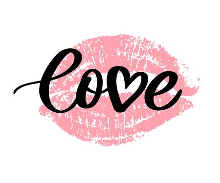 Vector elements for Valentine's day design elements. Typography poster, card, label, banner Loveのイラスト素材