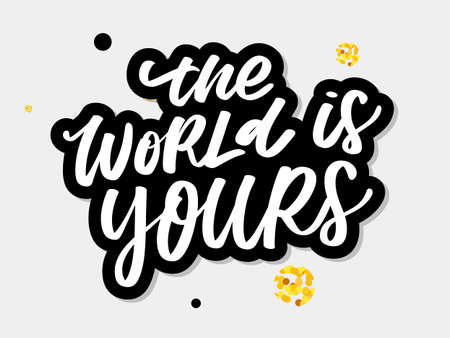 Travel life style inspiration quotes lettering. Motivational typography. Calligraphy graphic design element. Collect moments Old ways wont open new doors. Lets go explore. Every picture tells a storyのイラスト素材