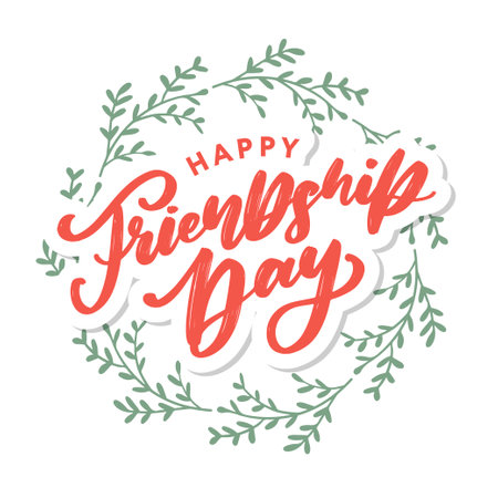 Happy Friendship Day greeting card. For poster, flyer, banner for website template, cards, posters, logo Vectorのイラスト素材