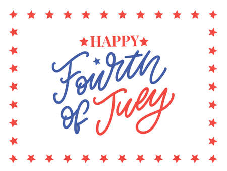 Fourth 4 of July stylish american independence day design Fourth of Julyのイラスト素材