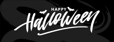Happy Halloween Text Banner Lettering Holiday Special offer Shop Nowのイラスト素材