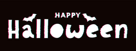Happy Halloween Text Banner Lettering Holiday Special offer Shop Nowのイラスト素材