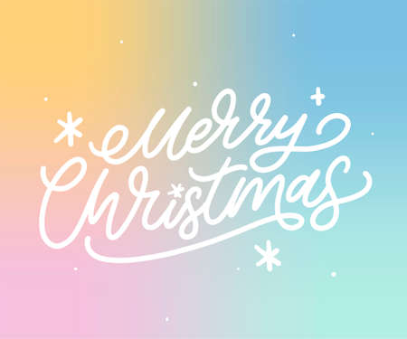 Merry Christmas lettering Text Vintage Background With Typography vectorのイラスト素材