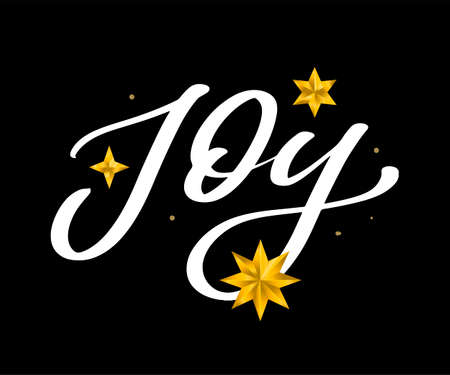 joy text vector, calligraphy, lettering, christmas, vintageのイラスト素材