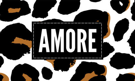 slogan AMORE phrase graphic vector Print Fashion lettering calligraphyのイラスト素材