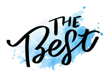 The Best Hand drawn lettering card with heart. The inscription Perfect design for greeting cards, posters, T-shirts, banners, print invitations.のイラスト素材