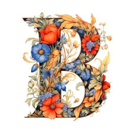 Modern monogram b watercolor, great design for any purposes.のイラスト素材