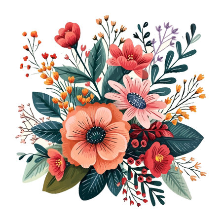 Watercolor flowers Women's Day Mother's dayのイラスト素材