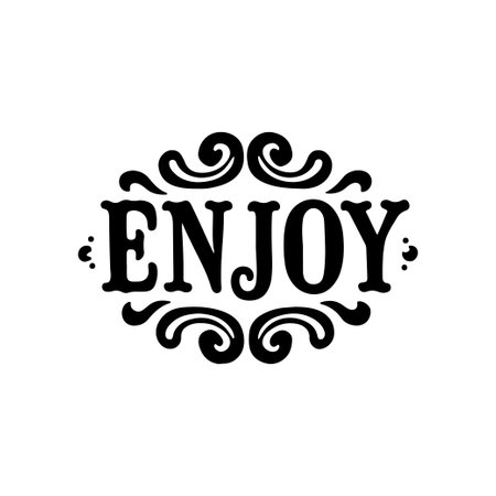 enjoy slogan t shirt vector illustrationのイラスト素材