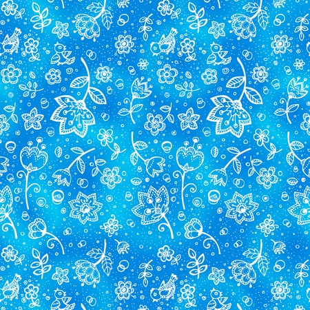 Hand-drawing flower patternのイラスト素材