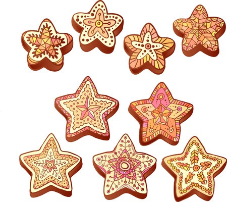 Hand-drawn Christmas honey sweetsの写真素材