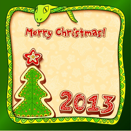 Christmas and New Year 2013 greeting cardの写真素材