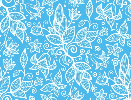 Abstract ornate shining flower vector seamless patternのイラスト素材
